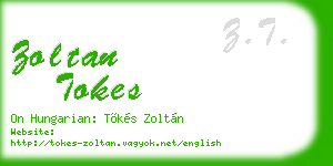 zoltan tokes business card