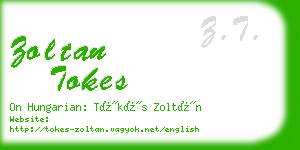 zoltan tokes business card